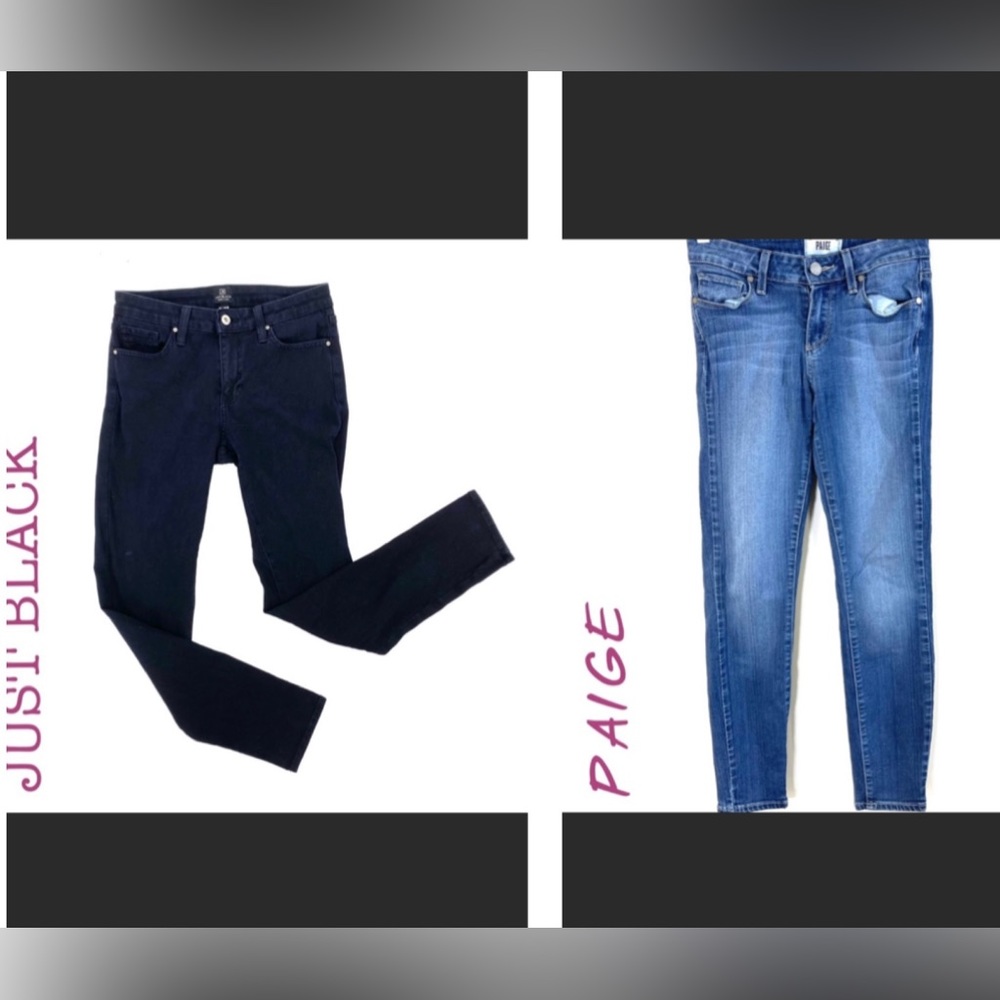 PAIGE JEANS💟 AND 💟JUST BLACK Skinny jeans